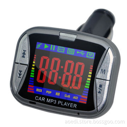 Bluetooth Car FM Transmitter, Supports Folder Switch, 12 to 24V AC Power Supplies/SD/TF Memory Cards